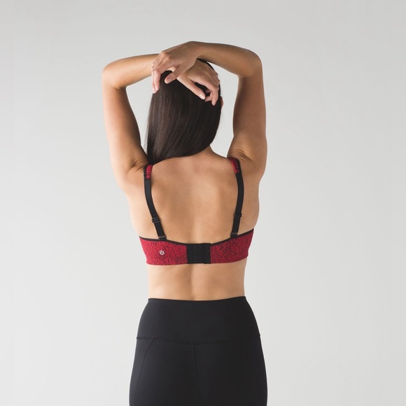 LULULEMON Ta Ta Tamer Power Luxtreme Spray Jacquard True Red Black (S) - Picture 2 of 10